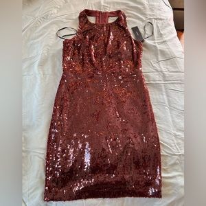 Lulus red sequin dress